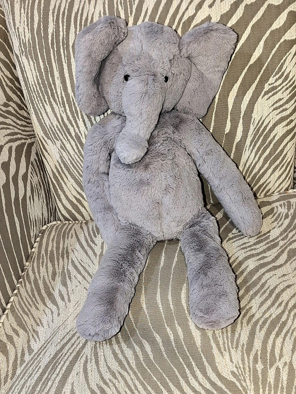 Pottery Barn Kids Gray Elephant Plush Stuffed Animal